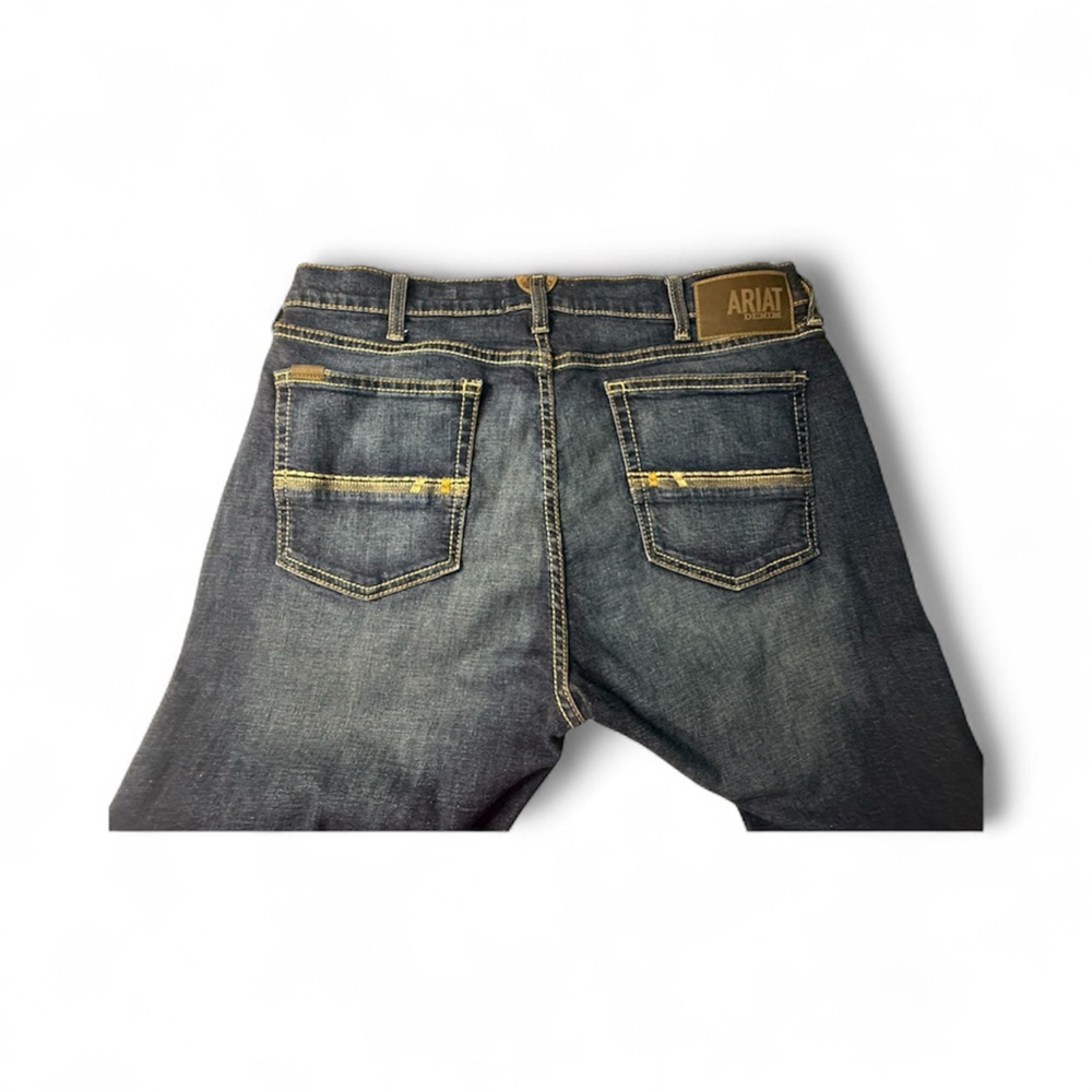 Ariat Men's Dark Blue Straight Jeans - Picture 3 of 5